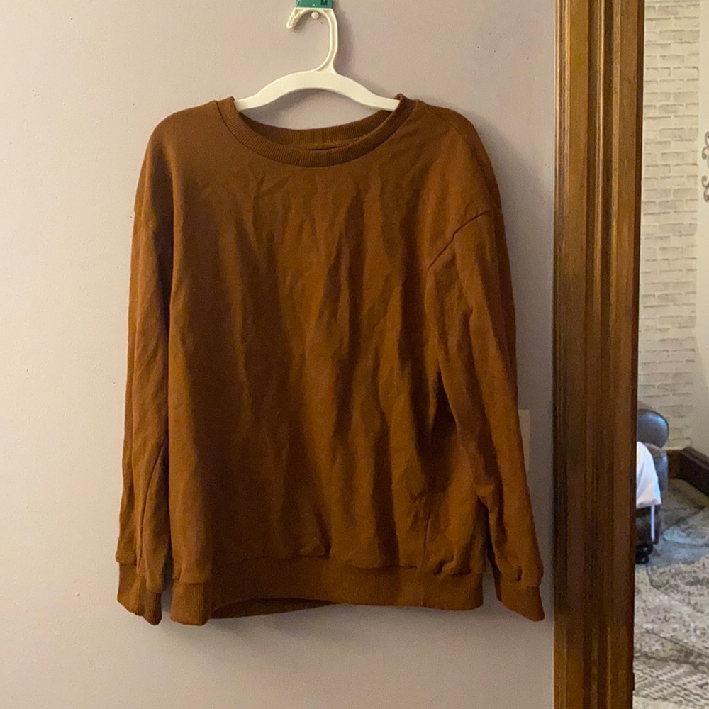 brown crewneck
